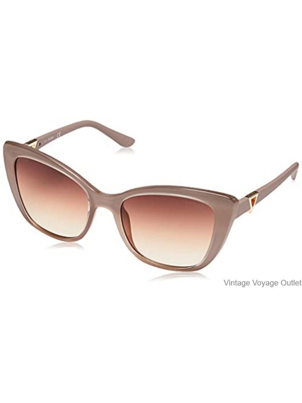 Cat Eye Sunglasses with Gradient Lenses & Gold Logo
